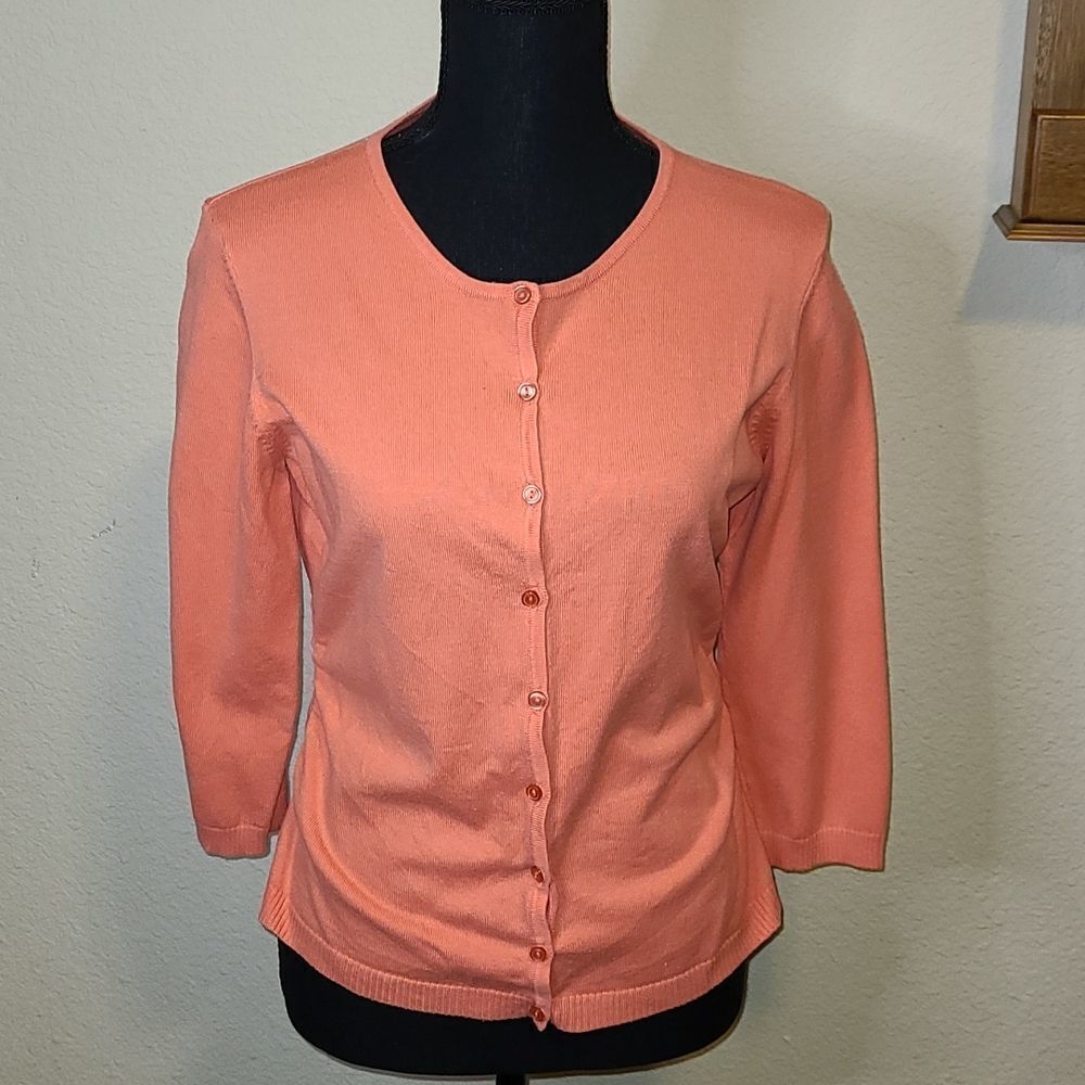 Faded Glory peach cardigan